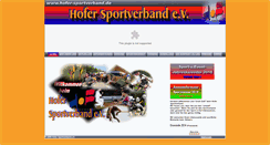 Desktop Screenshot of hofer-sportverband.de